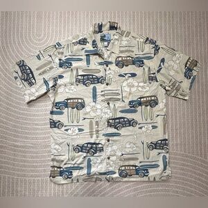 AFTCO Blue water shirt button Up XL men’s Beach Relaxed casual Vacation